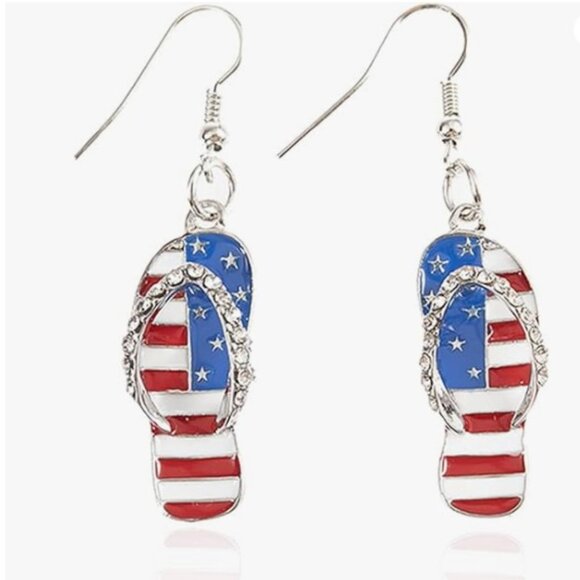 Jewelry - Patriotic Flip Flop Earrings